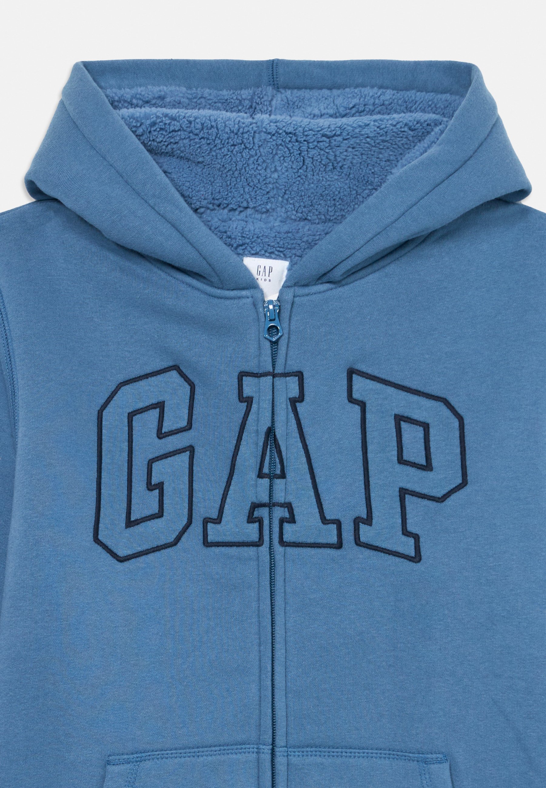 GAP COZY LOGO BOYS - Sweatshirt met rits - Korenbloemblauw