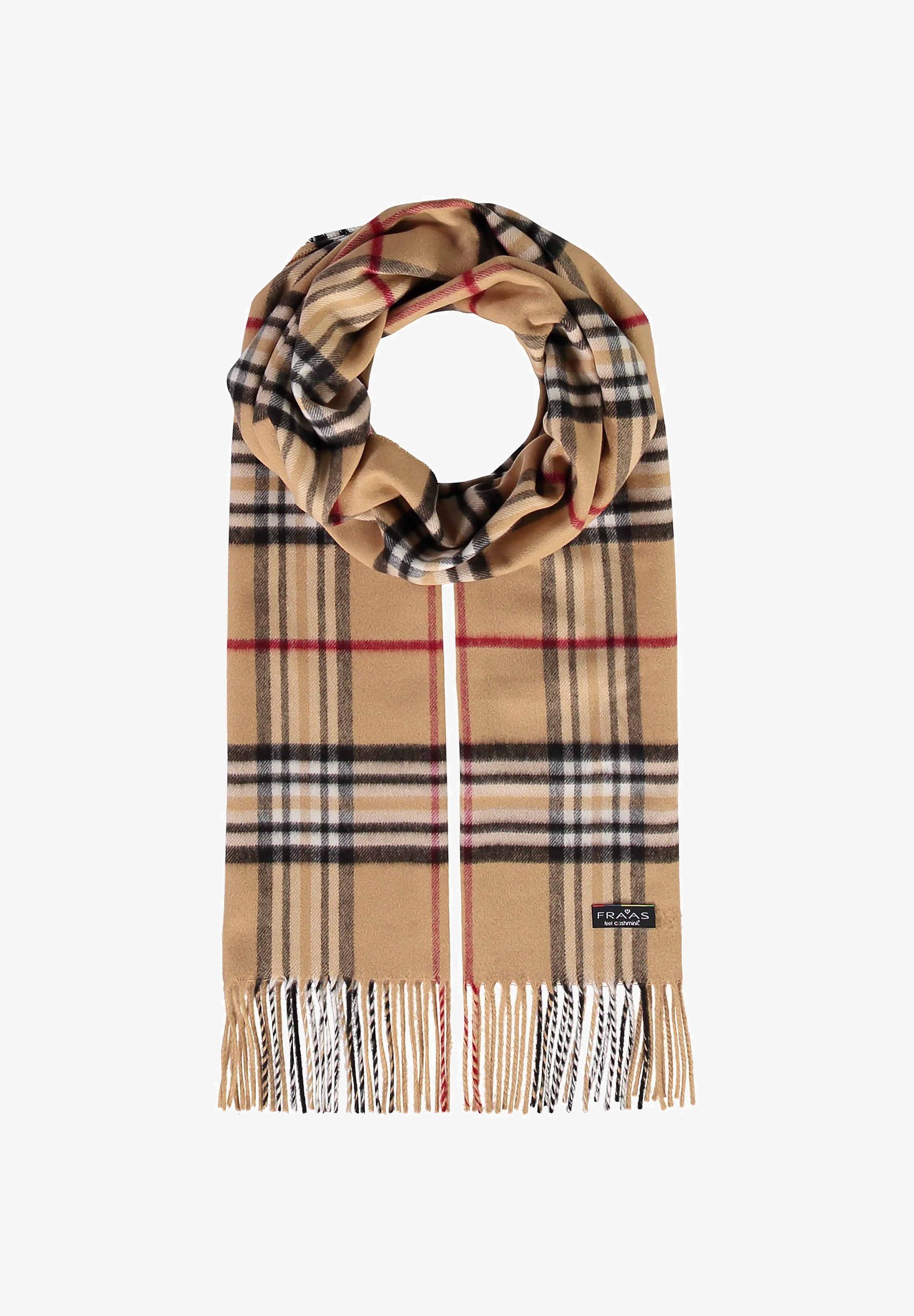 FRAAS PLAID CASHMINK - Écharpe - camel