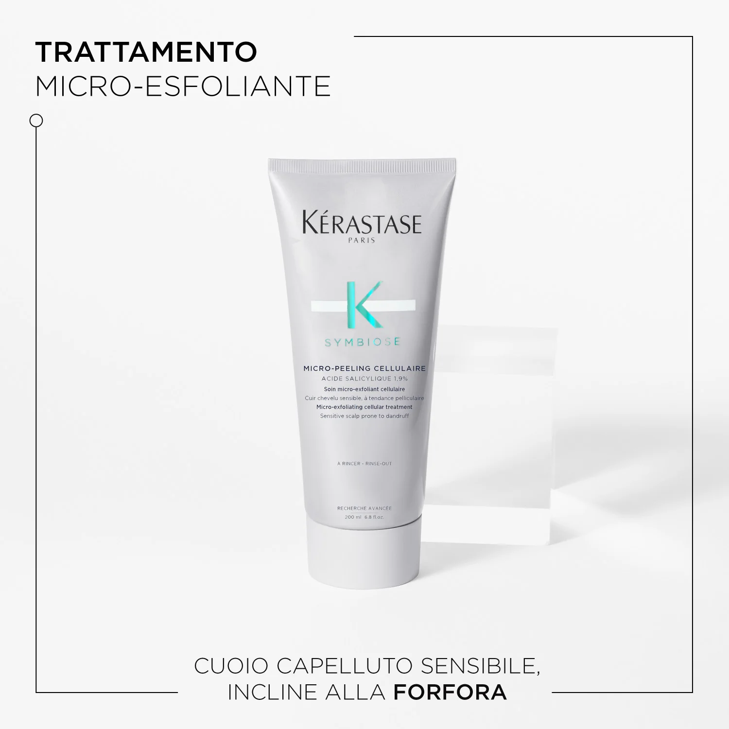 Symbiose Micro-Peeling Cellulaire - Scrub Capelli, Trattamento Cuoio Capelluto, Trattamento Antiforfora