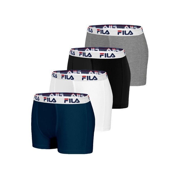 Cuecas Boxer Masculinas Fila - Cinza (Pacote com 4)