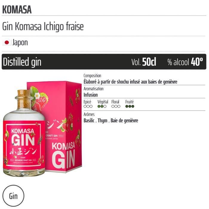 Ginebra Komasa Ichigo Fresa - Origen: Japón - 50cl