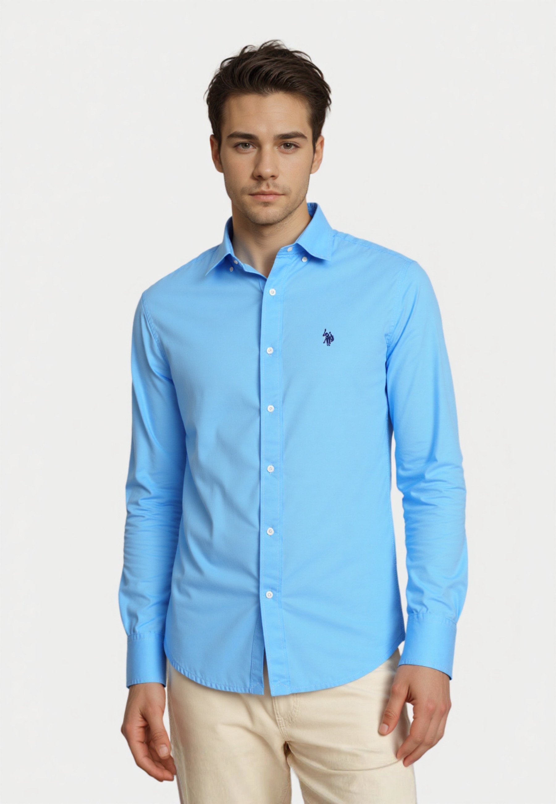 US Polo Assn. Langarmshirt - hellblau