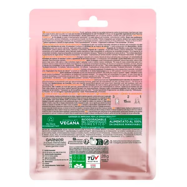 Garnier SkinActive Hydra Bomb Tissuemasker<br>32g - Droge huid
