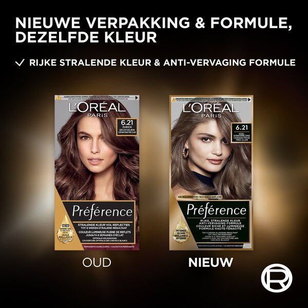 L'Oréal Paris Préférence 6.21 Cool Dark Blonde obstojna barva za lase<br>