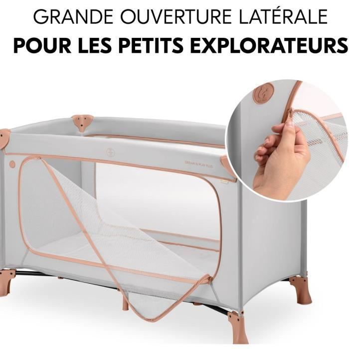 Lit de voyage - HAUCK - DREAM N PLAY PLUS - 60 x 120 cm - Dès la naissance - Pliable - Dusty Cork