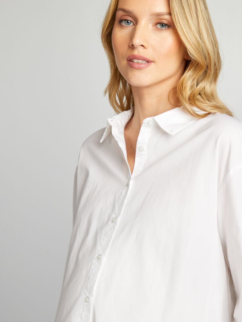 Oversized zwangerschapsblouse - wit