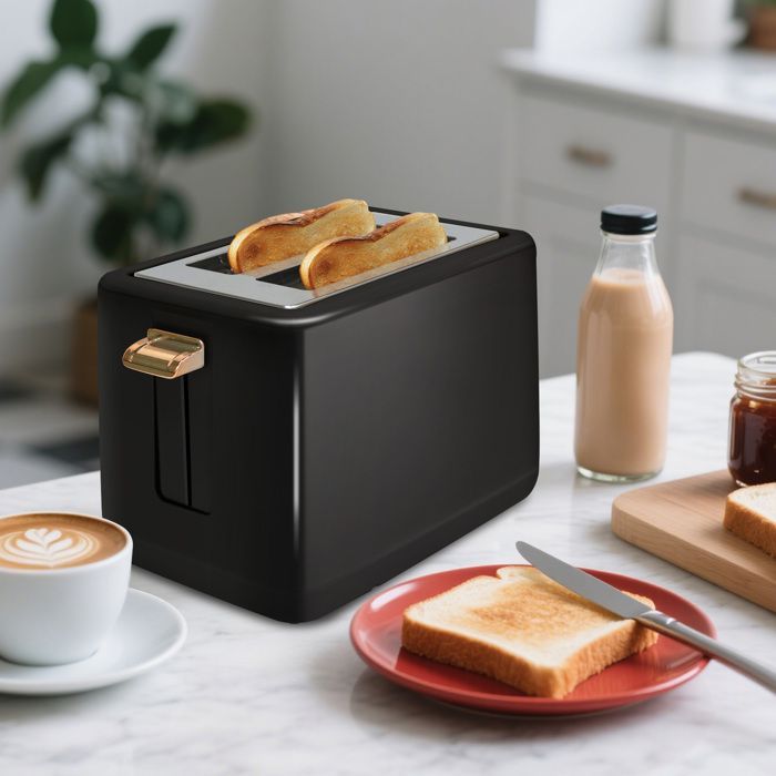 Tostadora digital MAGICFOX, 2 ranuras extra anchas, 3 funciones preestablecidas, expulsión automática, tostado clásico - 840 W - Negra