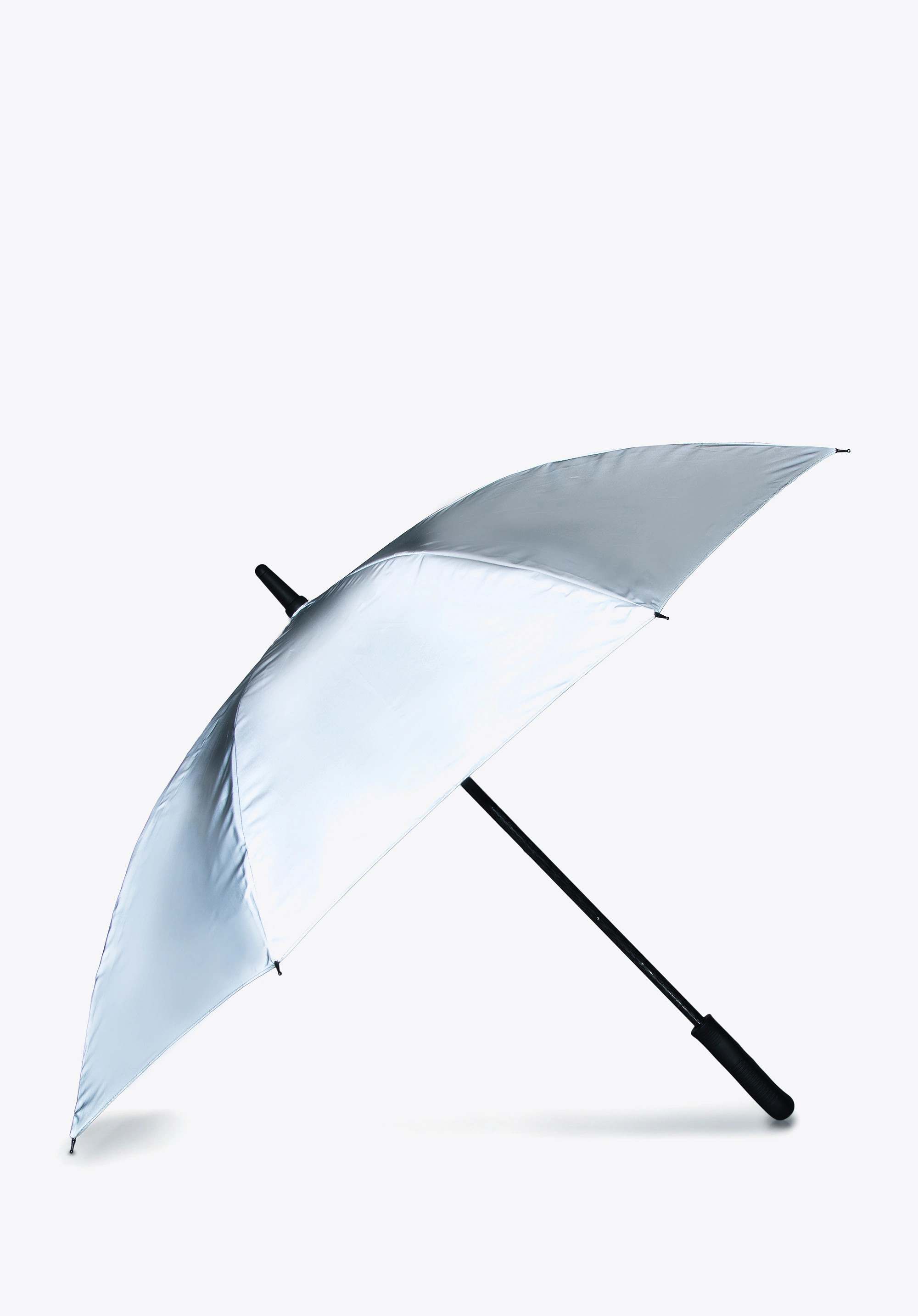 Parasol manualny odblaskowy szary
