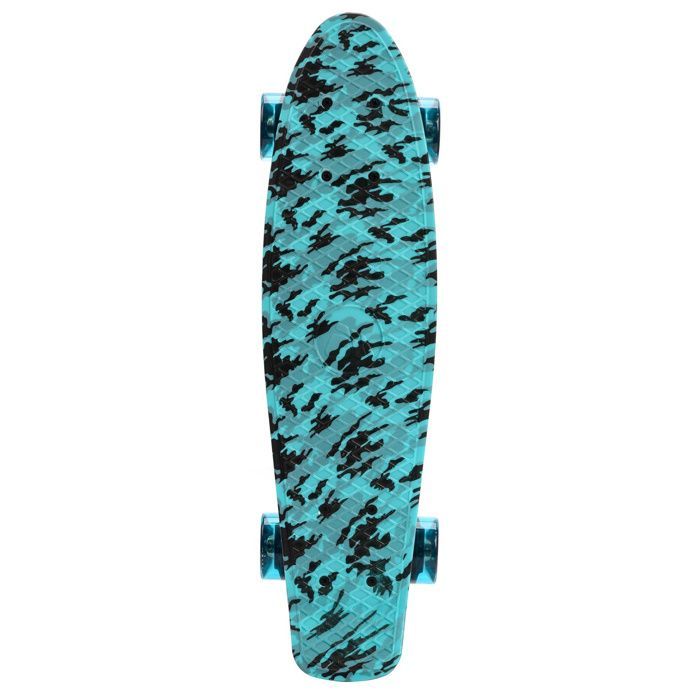 Skateboard per bambini MULTIKOLOR - Tavola retrò - Antiscivolo - Blu/Nero