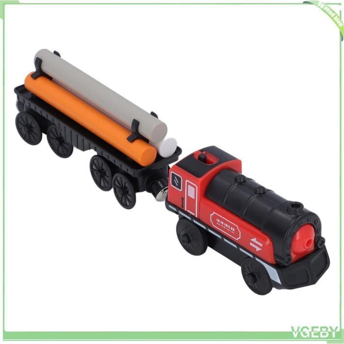 Battery-powered wooden electric set for creative track building, ideal for boys and girls
