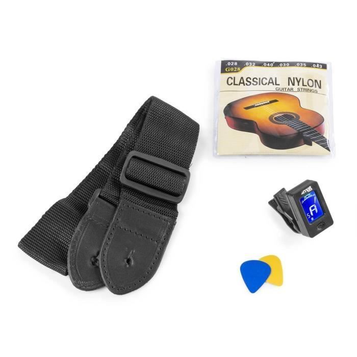 MAX SoloArt Klassieke Gitaar - Blauw - Nylon Snaren - Voor Volwassen Beginners