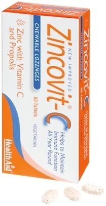 Zincovit C blisterverpakking met 60 zinktabletten