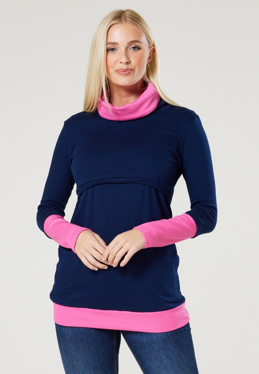 Chelsea Clark Sweatshirt - donkerblauw roze
