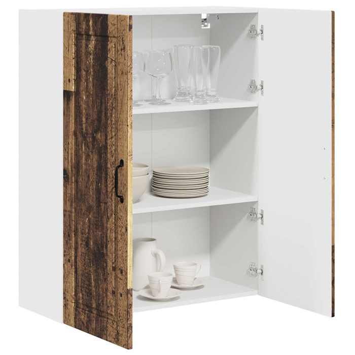Keukenorganizer 1 stuk - ZENCORE - Opbergkast - met plank - Antiek hout 80x31x100cm LH43212