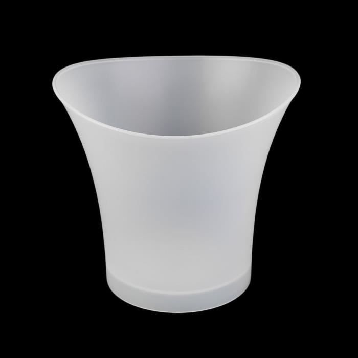 Wine cooler, multicolor new 5L waterproof plastic LED ice bucket, color-coded LED light for bars and nightclubs - Blue #D