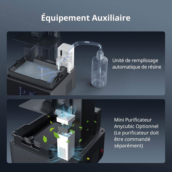 Imprimante 3D Résine - ANYCUBIC - Photon Mono M7 Pro - 14K - Vitesse 220 mm/h - Couleur Noir