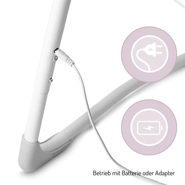 MoMi LISS – Altalena elettrica pieghevole per neonati – 5 velocità – Timer – 6 melodie – Giocattoli regolabili – Grigio