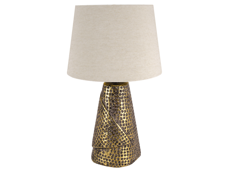 Lampa stołowa Magda ceramiczna beżowo-złota
