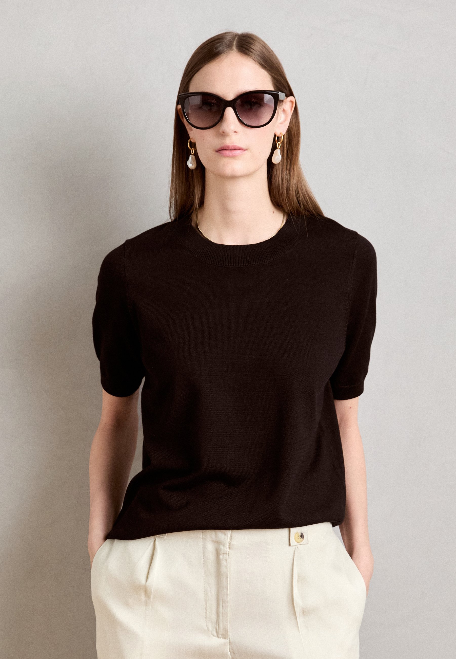 Lindex POLLY - Basic T-shirt - zwart