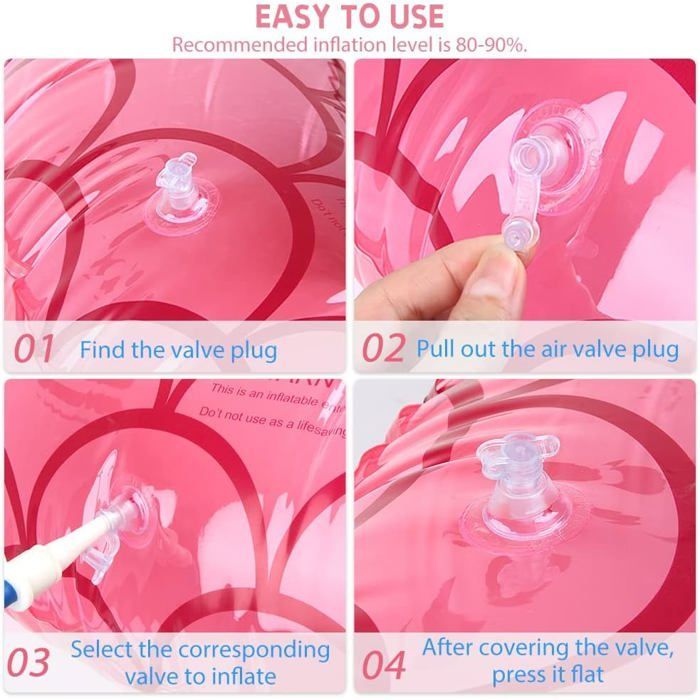 Inflatable buoys, pool floats, buoys for children and adults, transparent mermaid tail shaped buoys, 110 cm