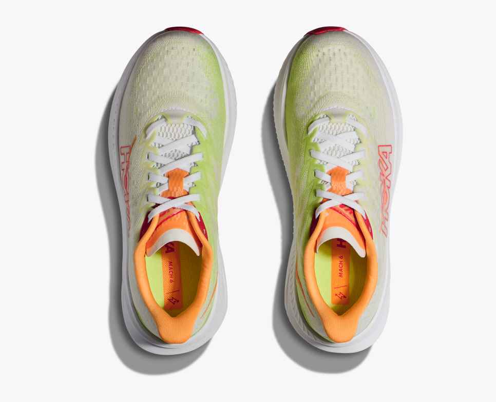 HOKA Mach 6 Blanco / Lechuga