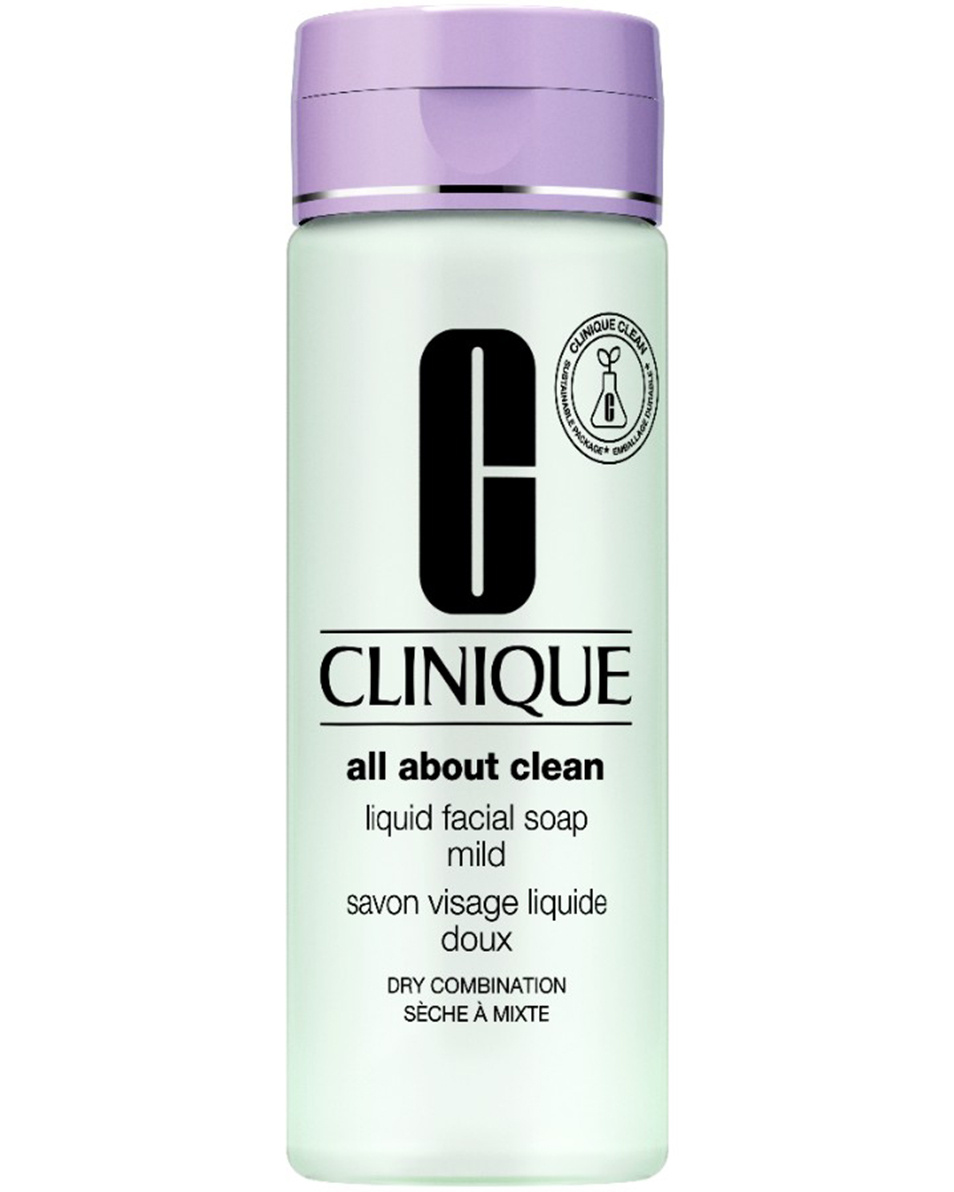 SĂPUN FACIAL LICHID CLINIQUE ALL ABOUT CLEAN™ BLÂND - CURĂȚĂTOR PENTRU TIPUL DE TEN 2 - TEN USCAT SAU MIXT - SISTEM ÎN 3 PAȘI
