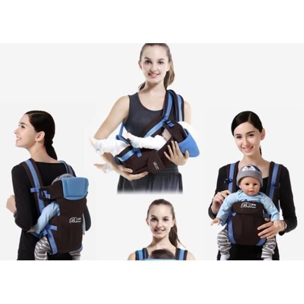 Portabebés 4 en 1 para llevar al frente o en la espalda, mochila transpirable para senderismo y vacaciones activas - Caqui