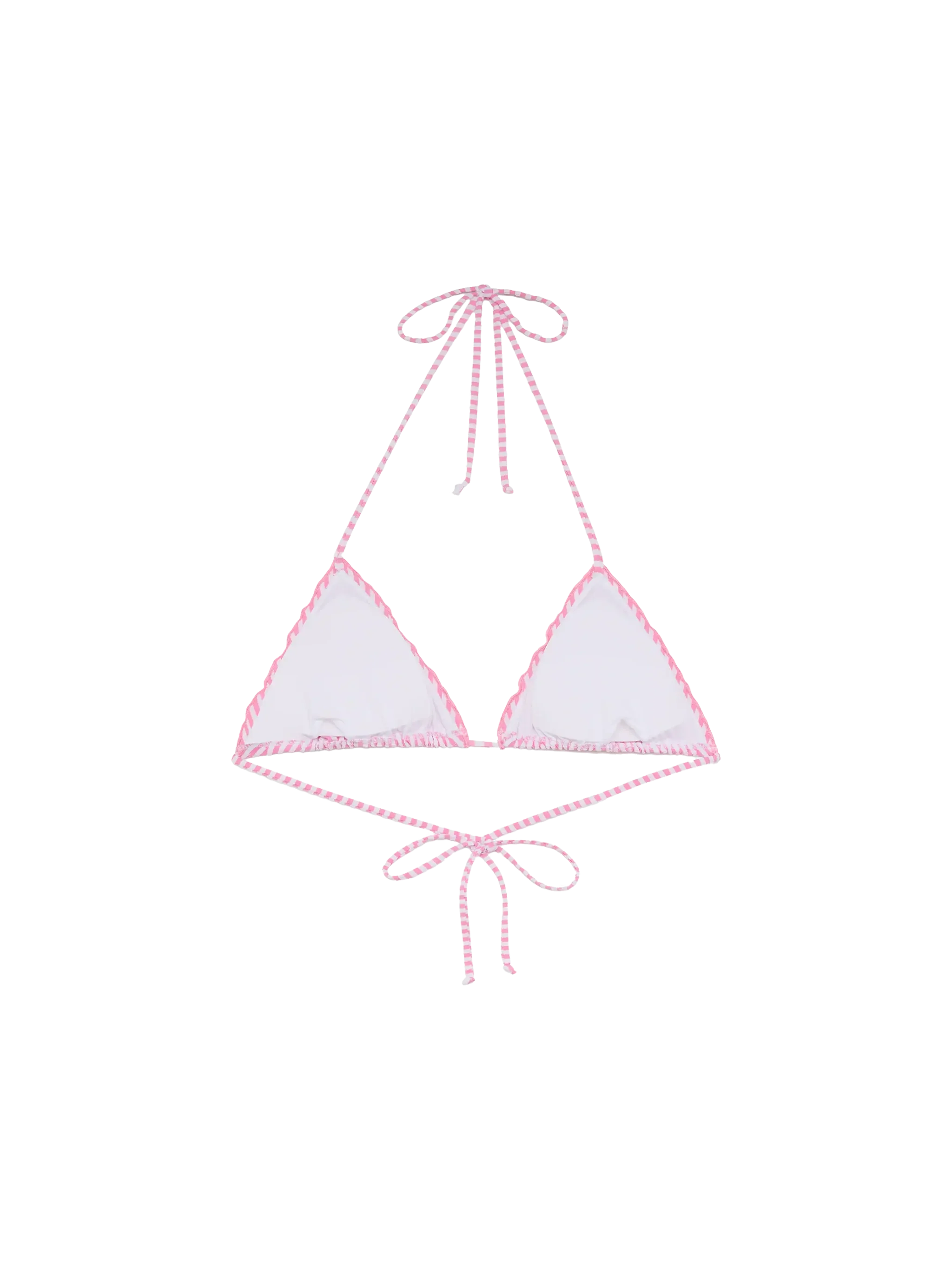 Top triangular clásico Sagitario en tejido seersucker con estampado