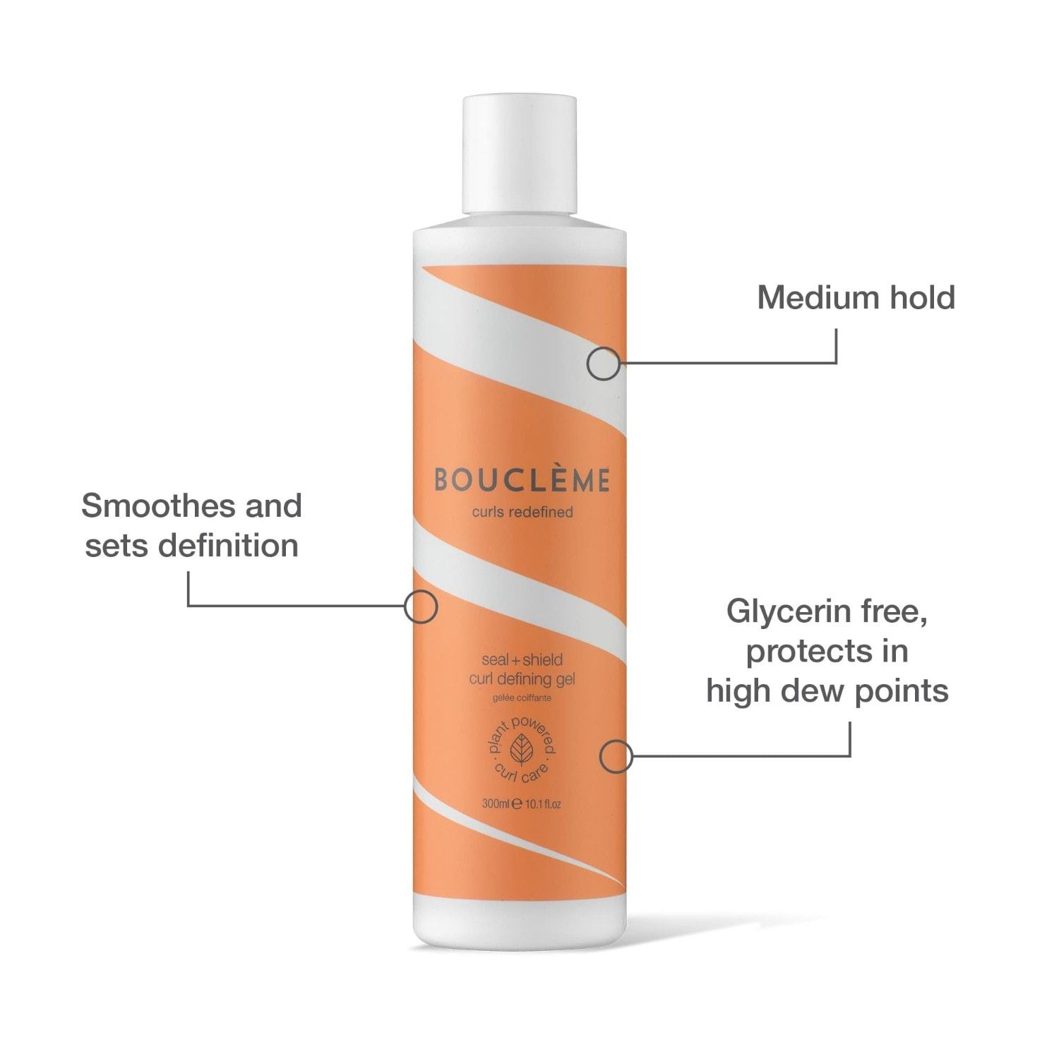 Bouclème gel za kosu Seal + Shield gel za oblikovanje kose - 300 ml