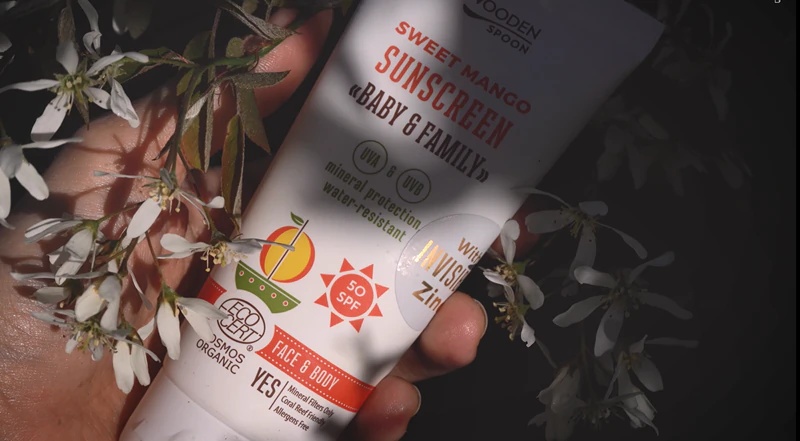 Zaščitna krema za sončenje WoodenSpoon Baby & Family Sweet Mango za vso družino SPF 50