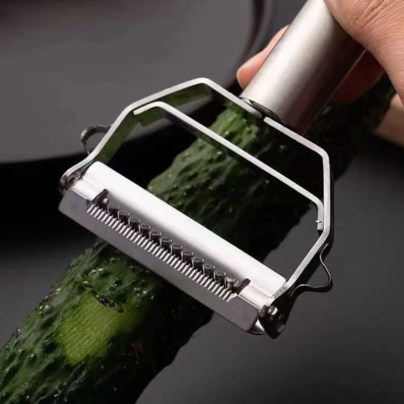 Éplucheur de cuisine en acier inoxydable, éplucheur de fruits et légumes, trancheuse à pommes de terre durable, râpe multifonctionnelle, éplucheur de carottes