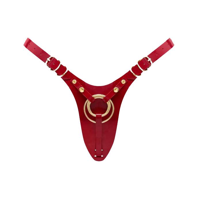 Strap-On-Me mākslīgās ādas siksna, pasakaini sarkana, spīdīga