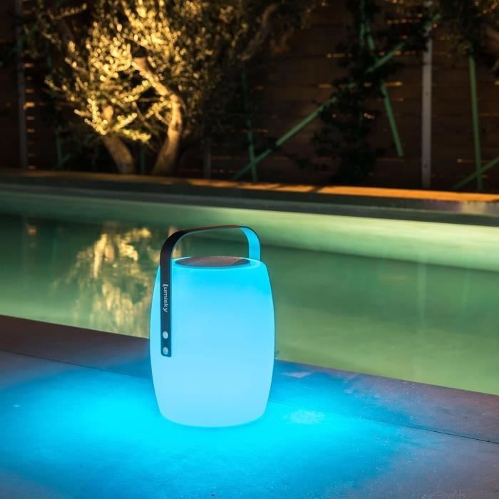 Lampada con altoparlante Bluetooth wireless - LUMISKY - LUCY PLAY - H31 cm - LED bianco e multicolore dimmerabile