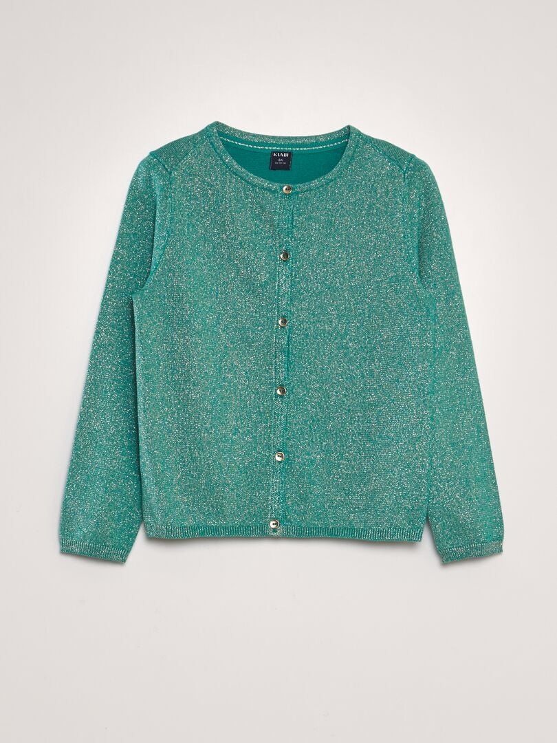 Vest met knoopjes met patroon - GROEN