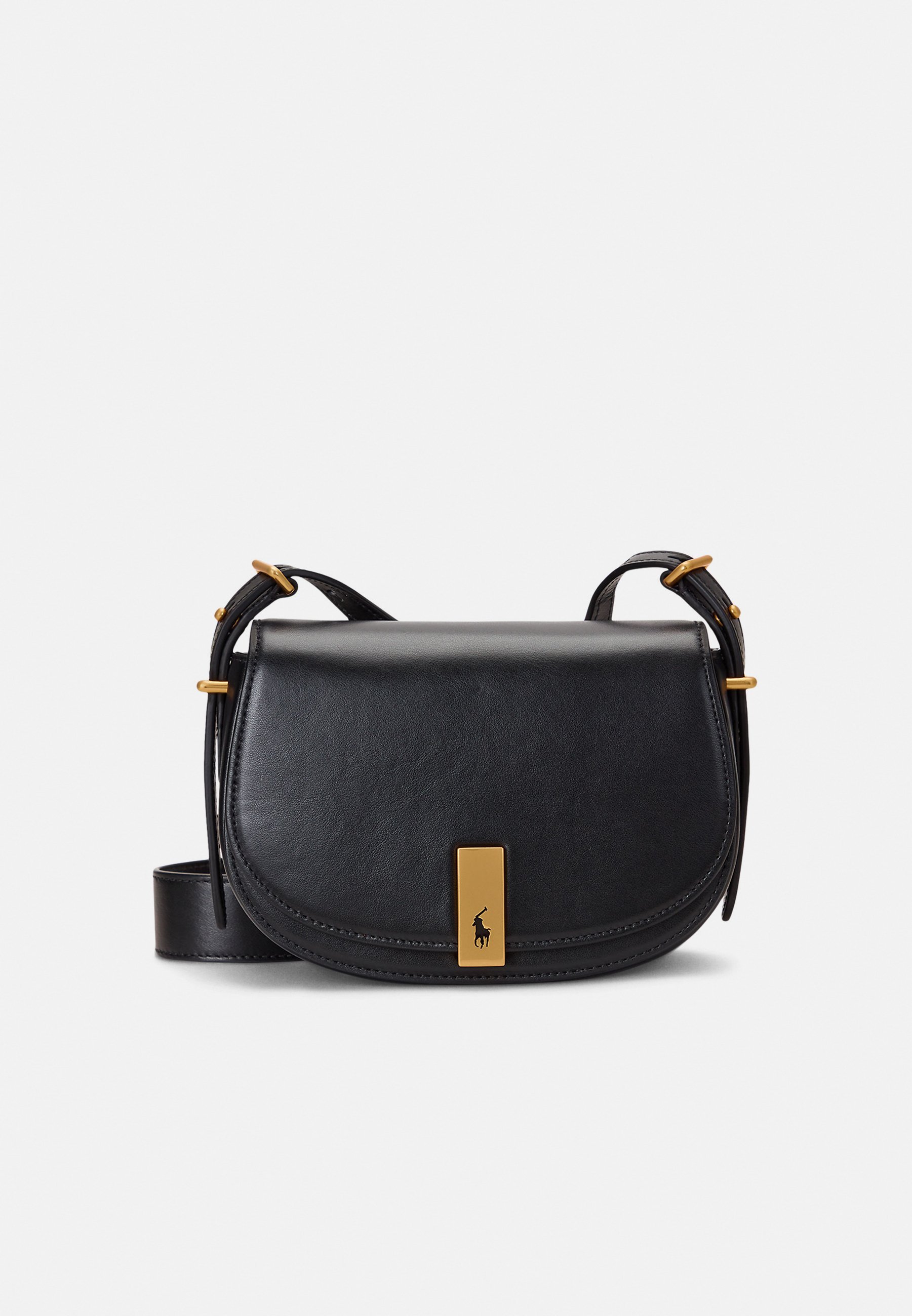 POLO ID CALFSKIN MINI SADDLE BAG - Olkalaukku - blackPolo Ralph Lauren