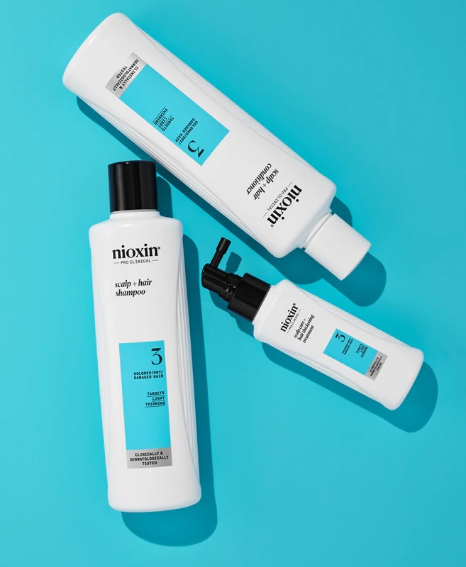 „Nioxin System 3 Scalp + Hair“ šampūnas yra valomasis šampūnas retėjantiems, dažytiems plaukams.