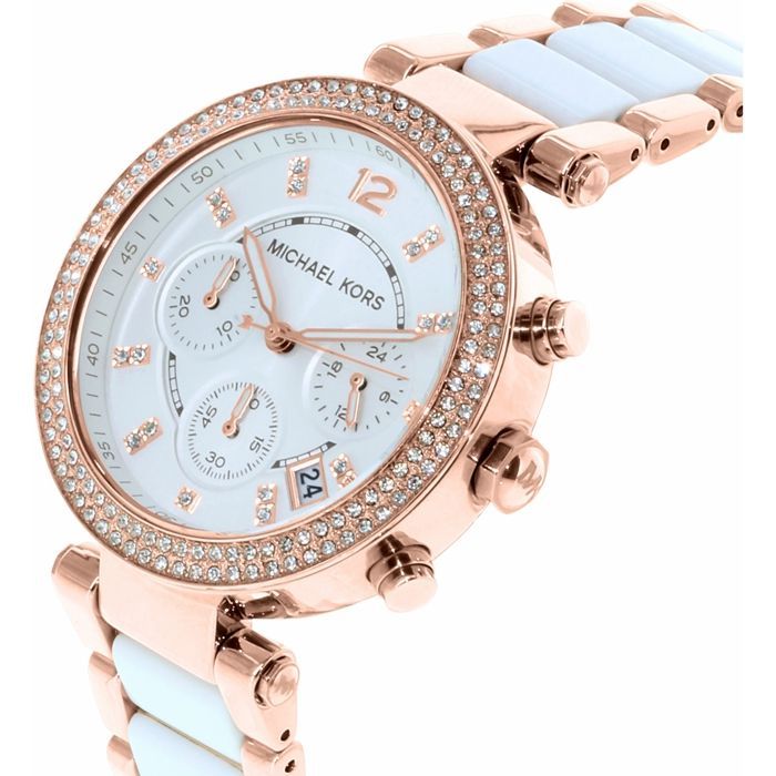 MICHAEL KORS PARKER MK5774 Damespolshorloge - Chronograaf - Quartz - Analoog - Roségoudkleurig staal