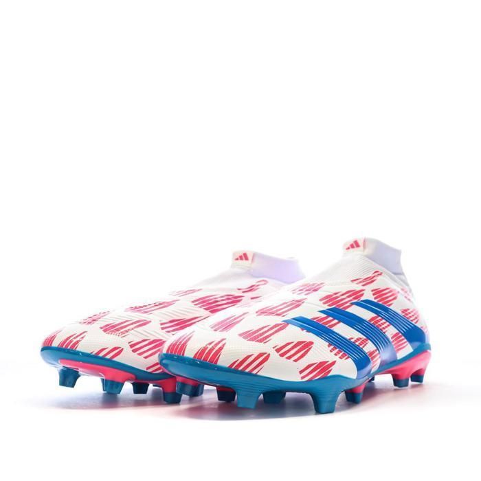 Scarpe da calcio Adidas Predator League II FG da uomo, bianche/rosa