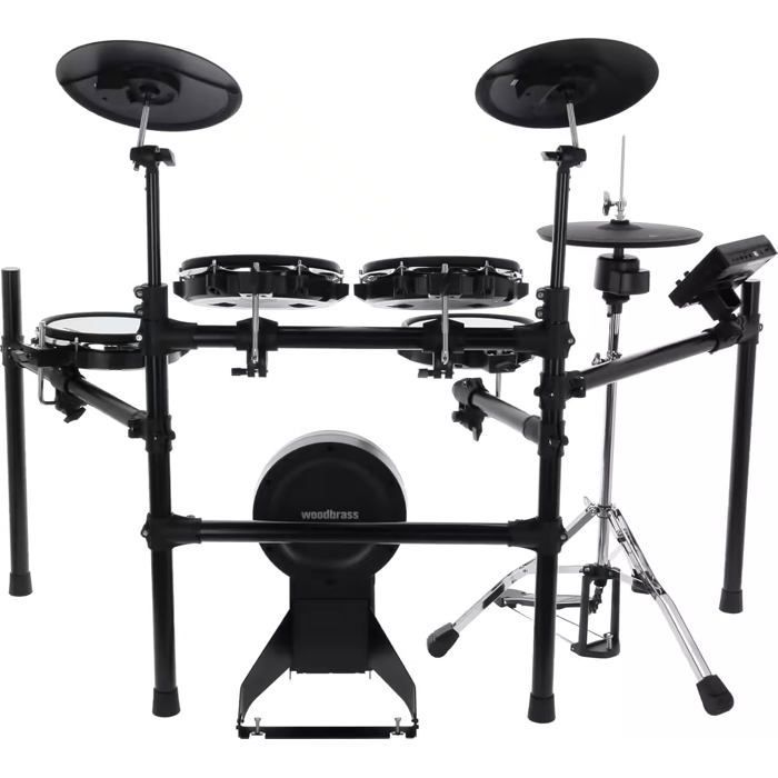 Batterie électronique - WOODBRASS - DDX50-MESH - Peaux maillées - Cymbales double zone - Module 475 sons
