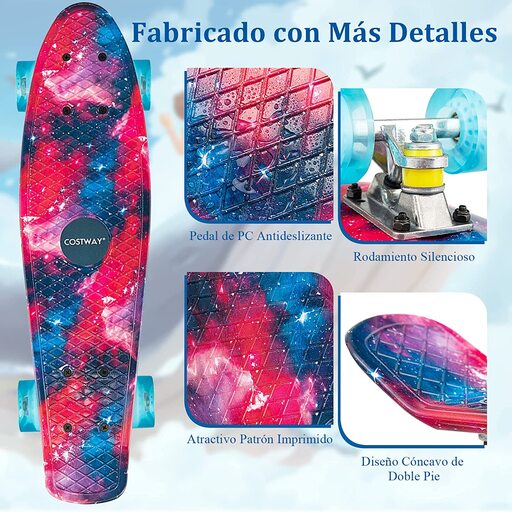  Skateboard Mini Costway 56 cm