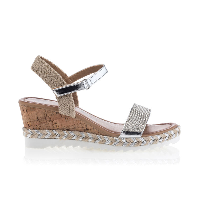 Sandalias grises para mujer / Zapatos de punta abierta