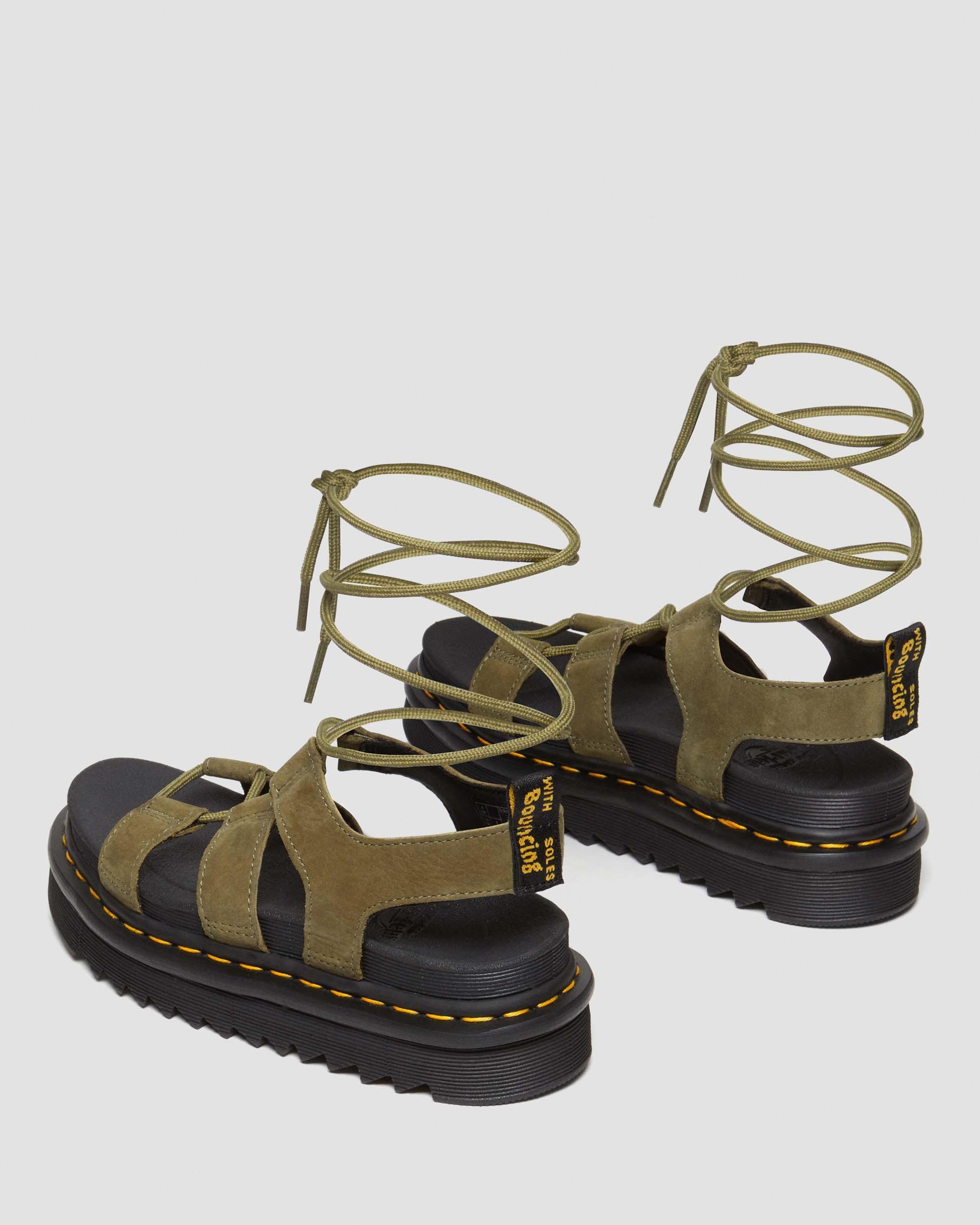 Nartilla Tumbled Nubuck Leder Gladiatorsandalen