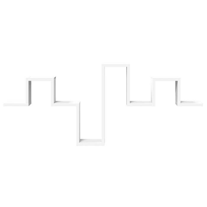 vidaXL Witte wandplank 104,5x10x43 cm, gemaakt van bewerkt hout, opbergplank, hangplank, displayplank, 840723