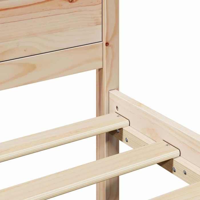 Letto matrimoniale CHIC per adulti - Struttura letto 200x200 cm, colore marrone, in legno massello di pino #Sara47169