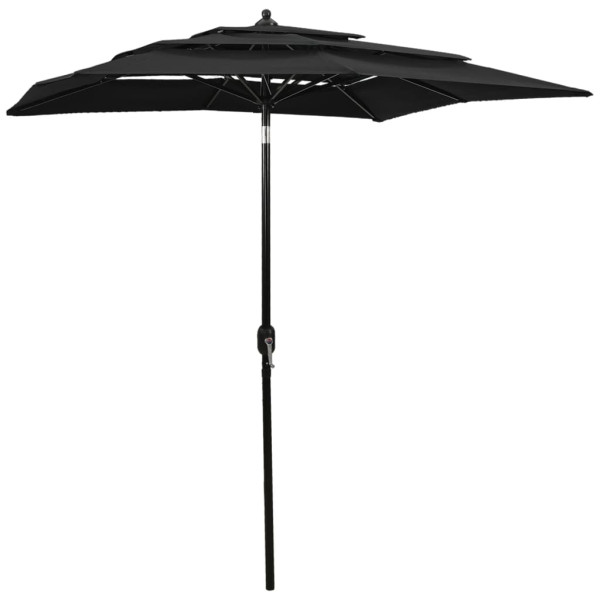 Parasol ogrodowy Czarny 2 x 2 m vidaXL
