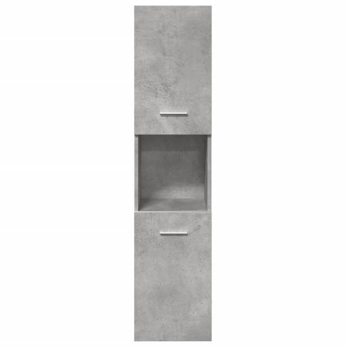 Set de mobilier de baie „Reduceri de primăvară”, CLARENCE, Mască de toaletă, Dulap WC, Coloană baie, 4 piese, gri beton - M42