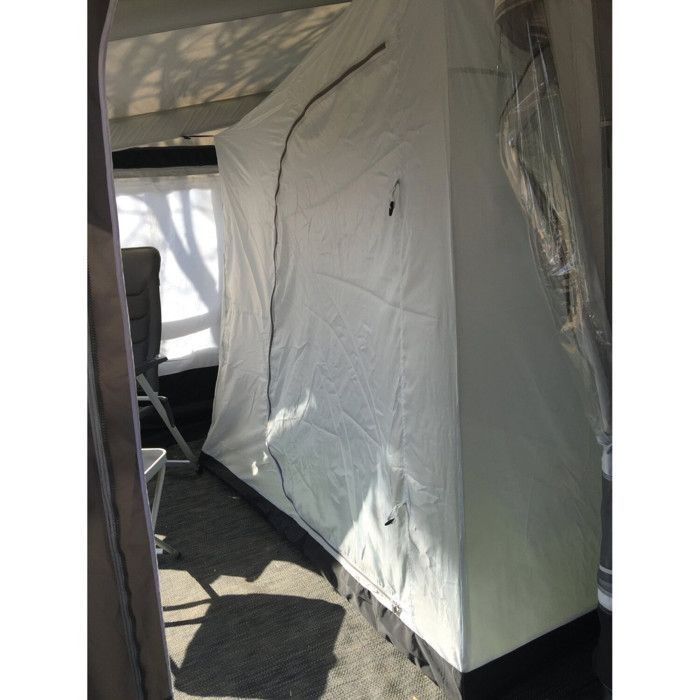 Indoor room with inflatable awning