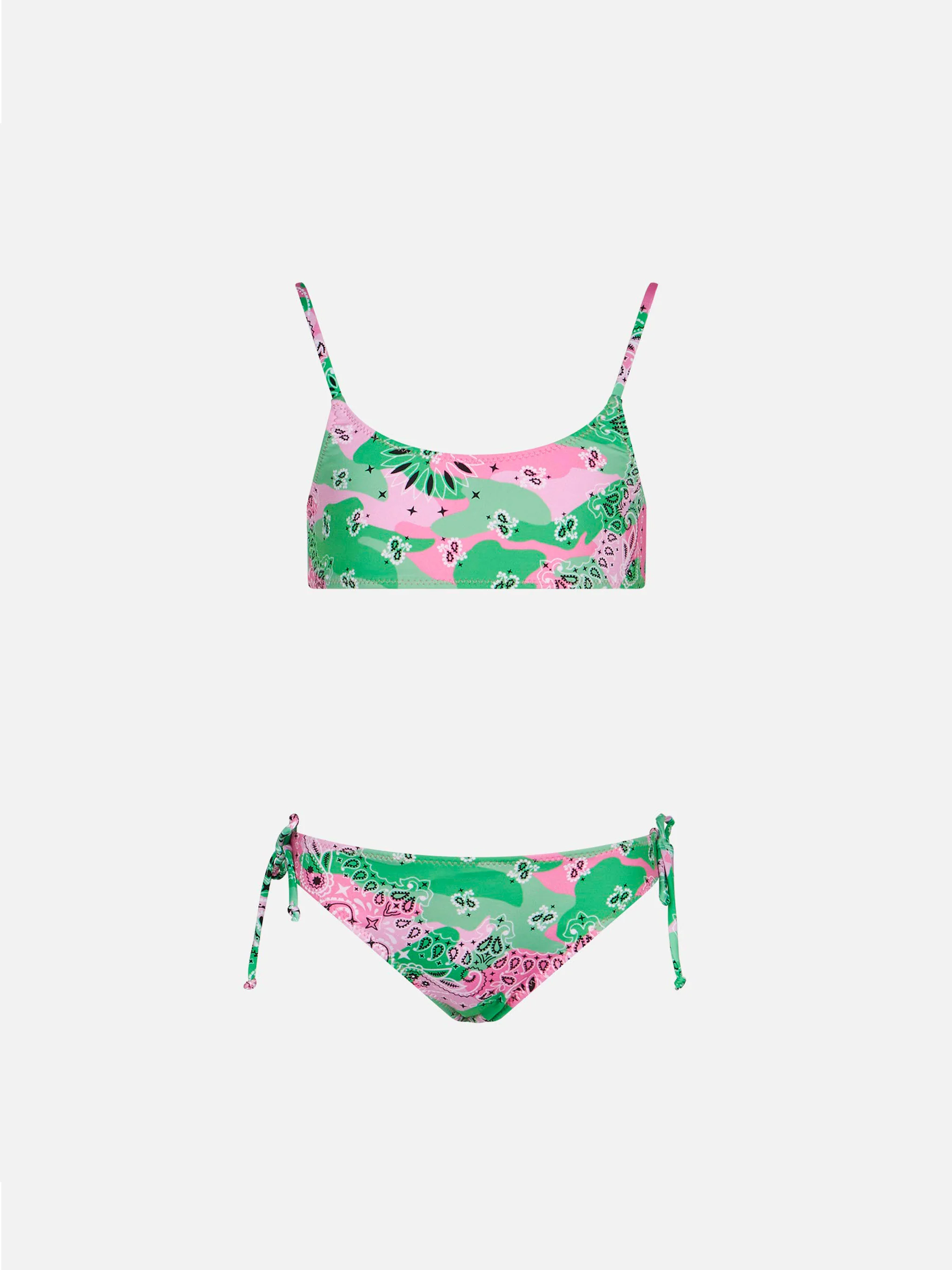 Bralettebikini met camouflageprint voor meisjes