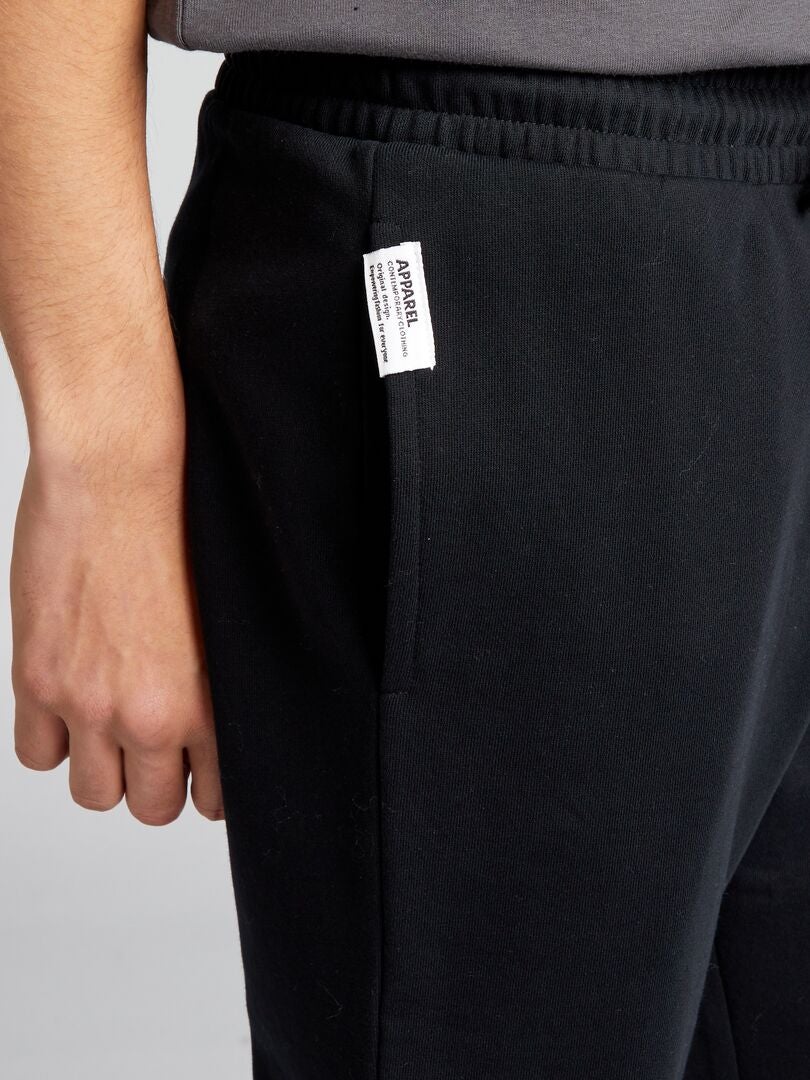 Pantalones deportivos de felpa - Negros
