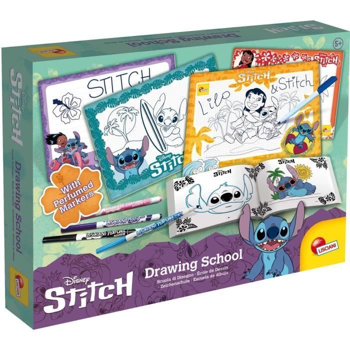 Kit da disegno - LISCIANIGIOCHI - STITCH - Pennarelli profumati - Matite colorate, adesivi